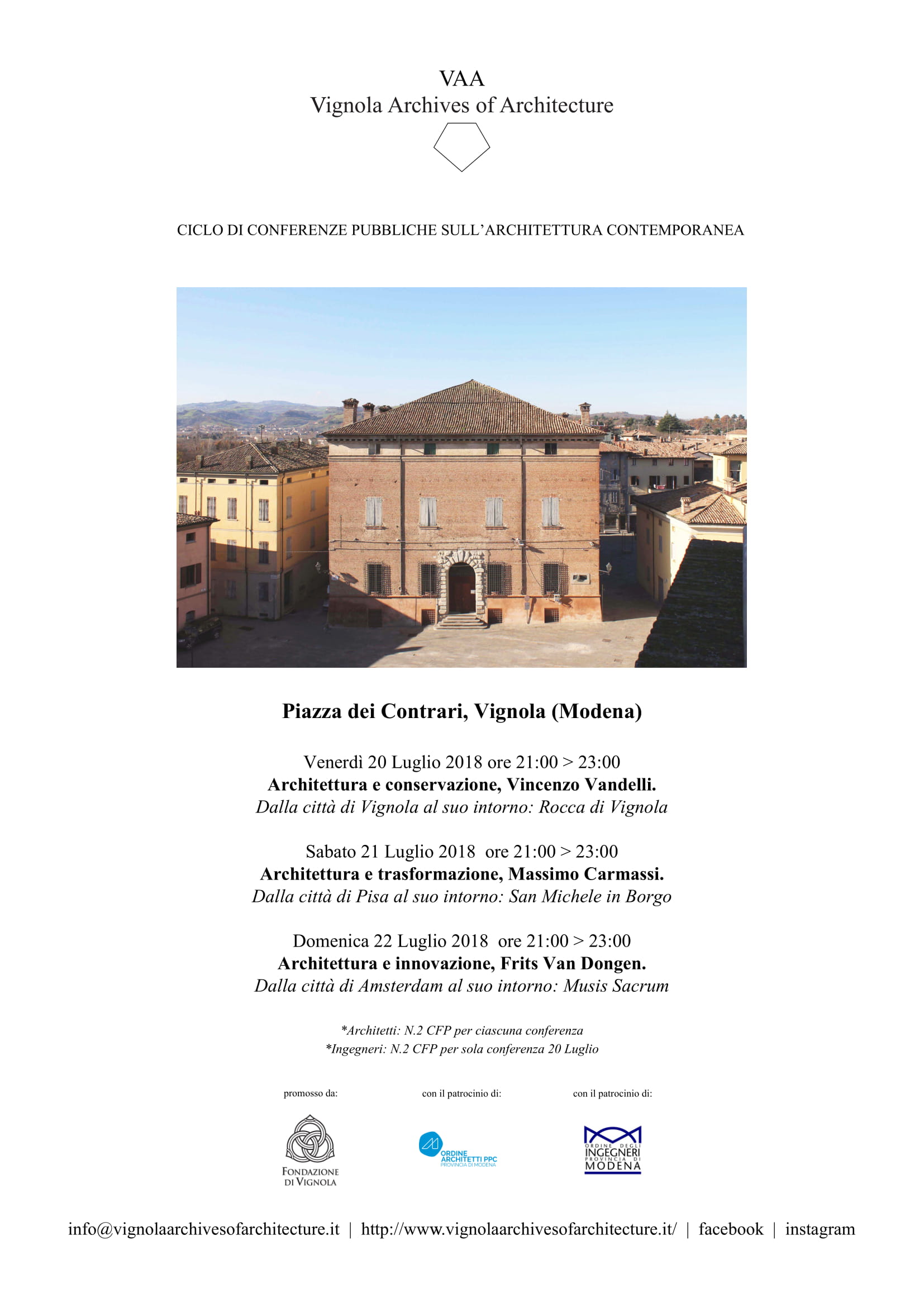 Vignola Archives of Architecture - July 2018